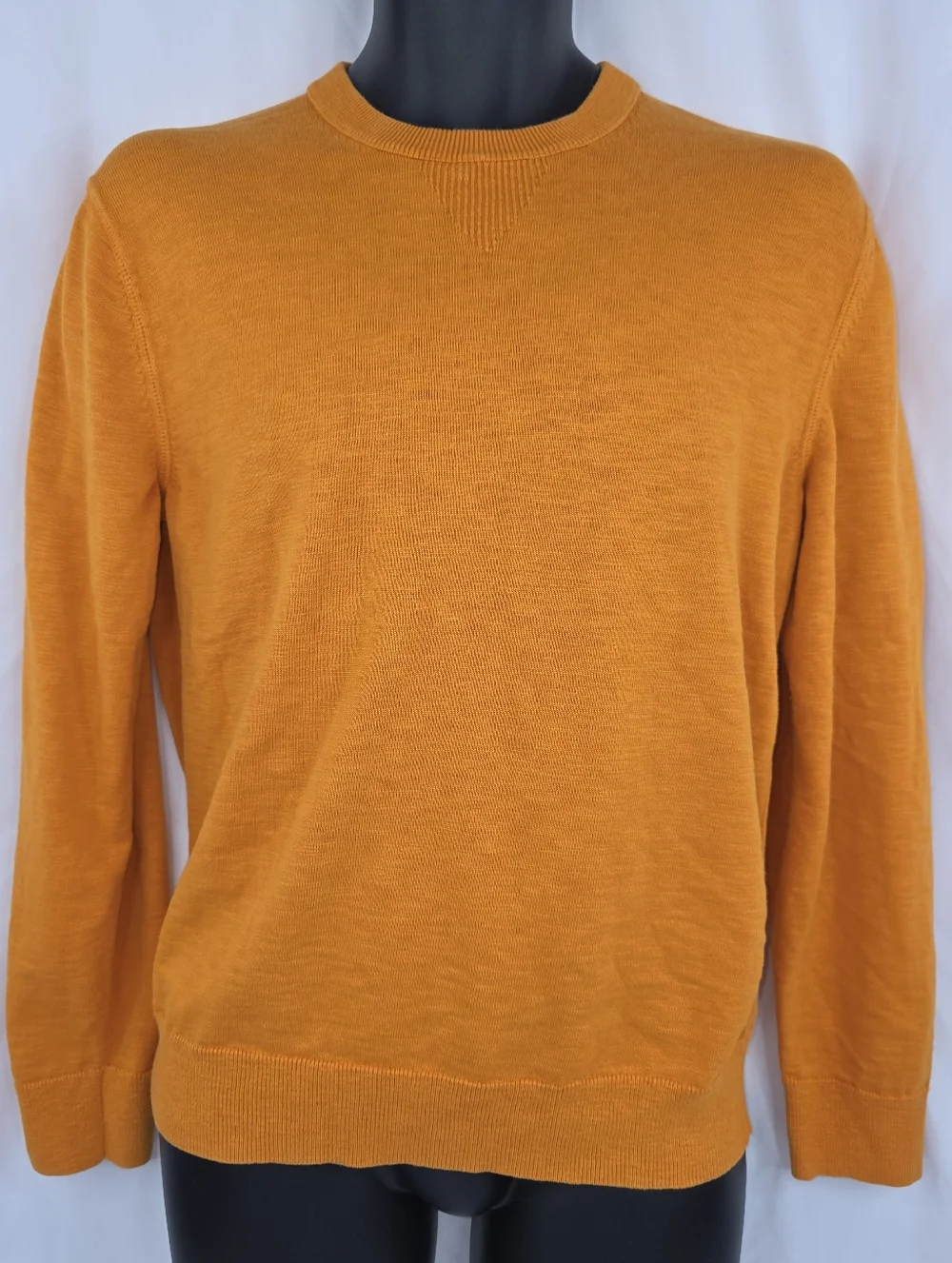 Banana Republic Slub Double Knit Crew Neck Sweater Orange Size Small AR-3507